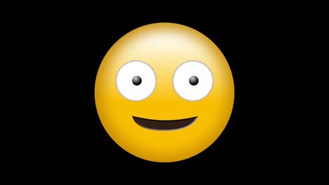 digital generated video of happy emoji