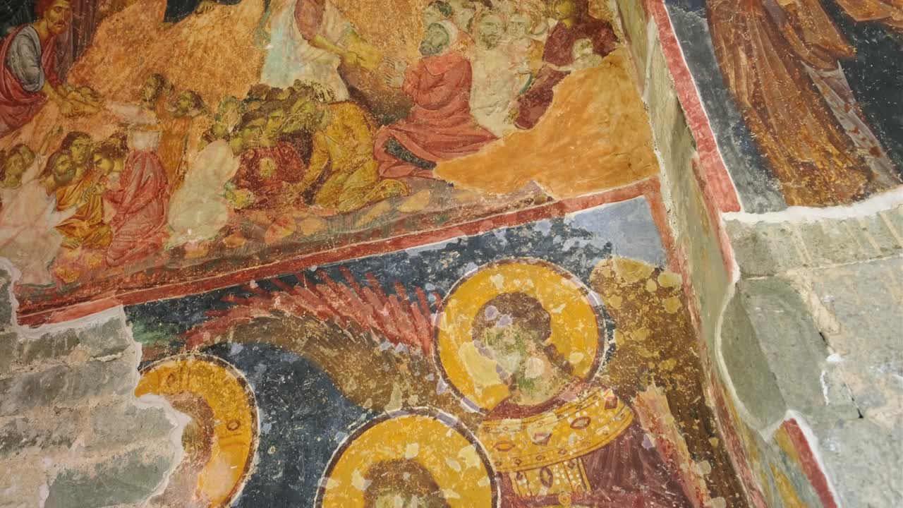 frescos de la antigua iglesia bizantina de hagia sophia en trabzon, turquía