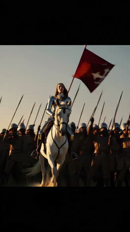joan of arc leading an army