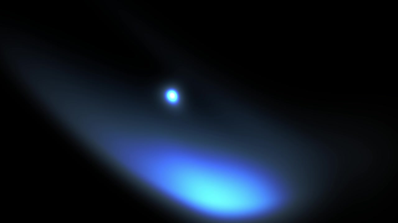 Sfumatura di luce blu astratta su sfondo nero