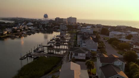 Wrightsville-Beach-Nc,-Carolina-Del-Norte-Al-Amanecer