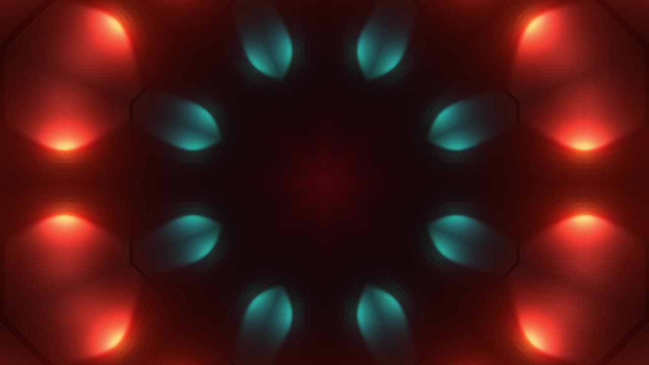 patrón de caleidoscopio de neón abstracto