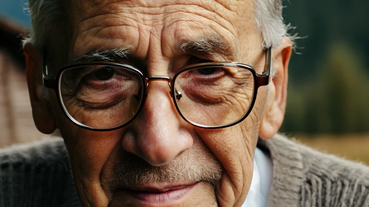 Ritratto da vicino di un uomo anziano