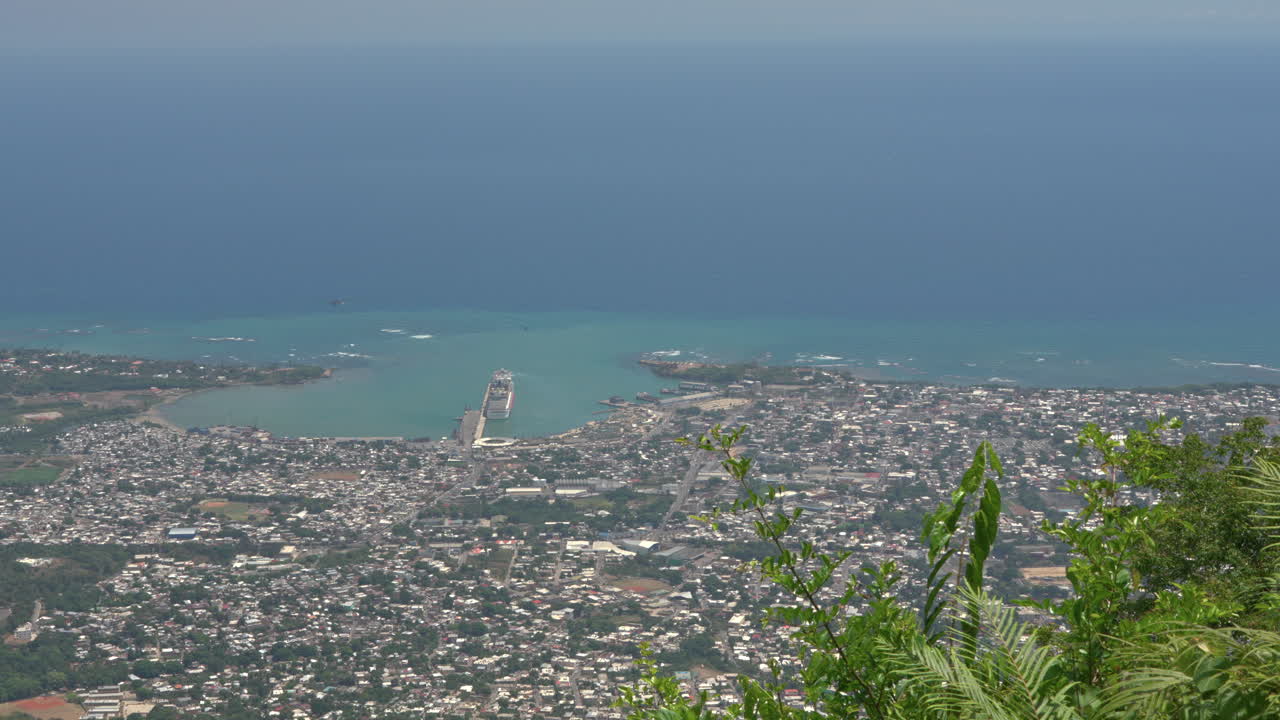 overlooking the harbour within Puerto Plata from Loma Isabel De Torres