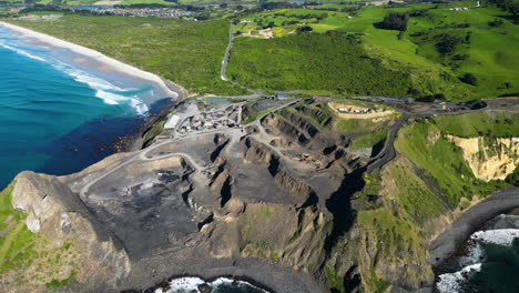 High-angle-drone-shot-of-Blackhead-quarry