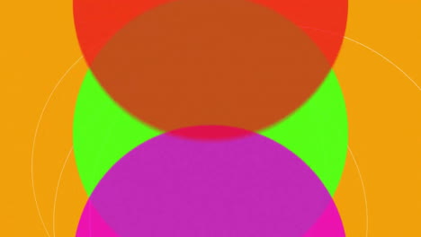 animation of circles moving over vibrant orange background