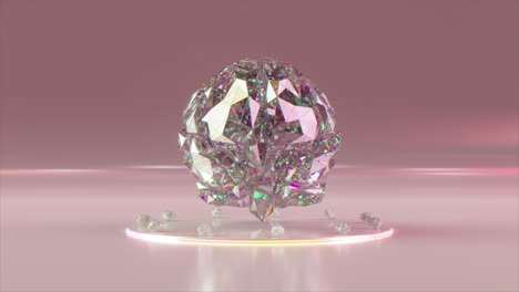 3d rendered diamond sphere