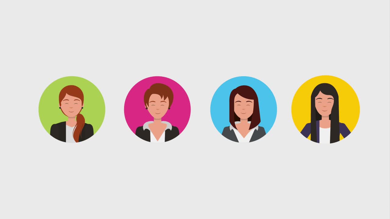 팀워크 사람들 애니메이션 hd