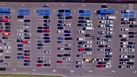 busy car park in the town