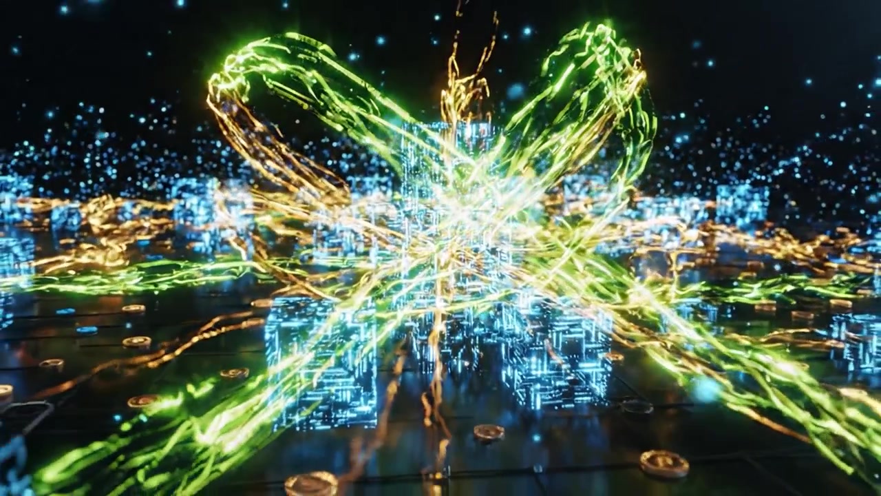 A Stunning Visual Exploration of Futuristic Data Structures Surrounded by Electric Energy, Showcasing Interconnected Patterns and Vibrant Light Displays in a Digital Realm