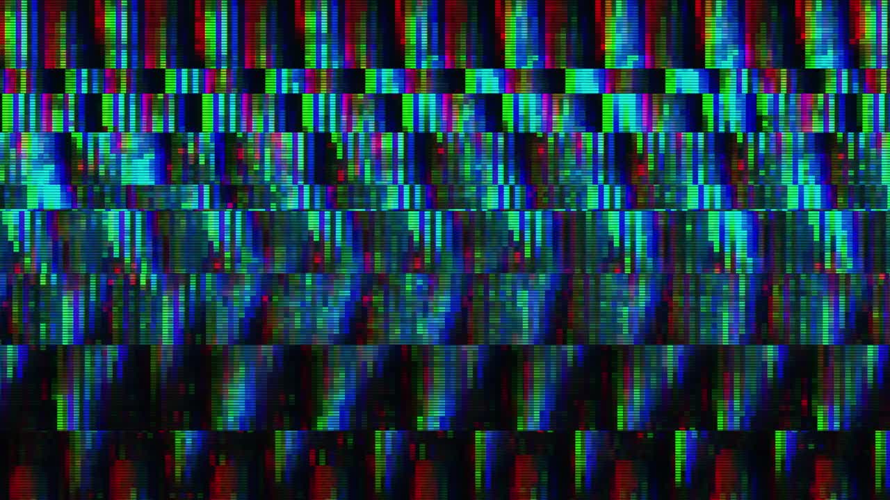 diseño único abstracto animación digital ruido de píxeles error de fallo daño de video