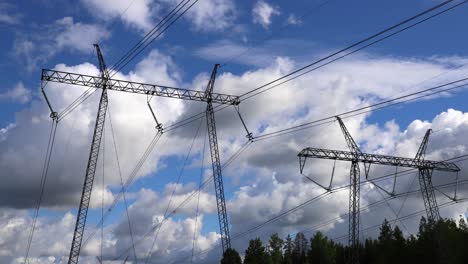 time lapse of electric towers and powerlines