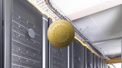 animación de la moneda con nft sobre los servidores