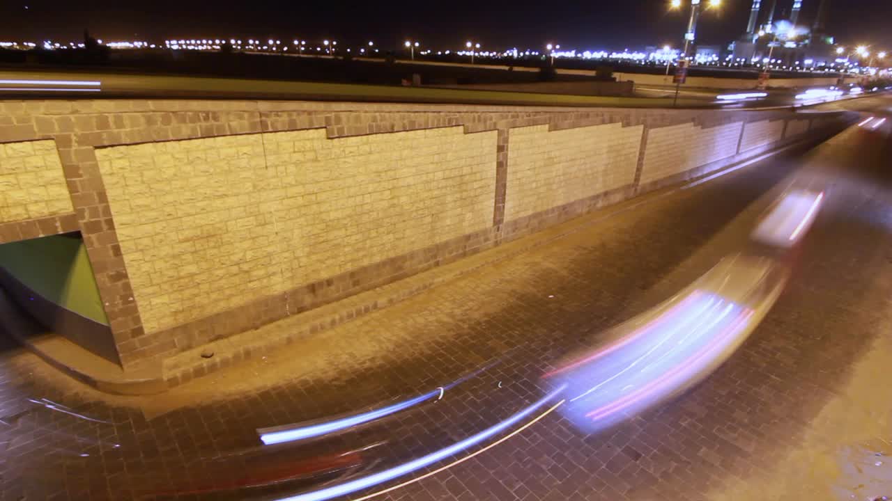 timelaps en sana'a con exposición lenta para cámara rápida