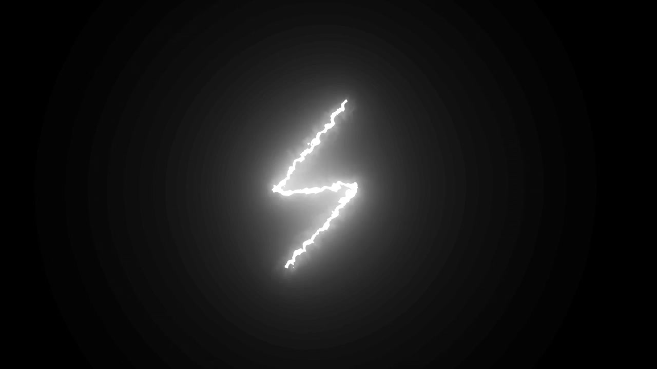 Animated White Lightning Bolt Energy Flash Transition