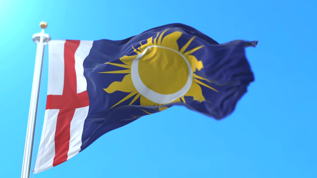 флаг итальянской провинции милан в регионе ломбардия, италия.