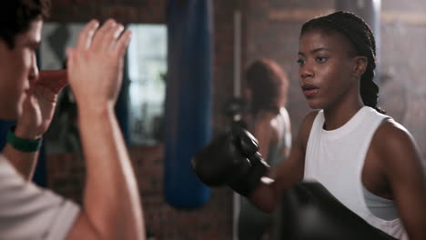 boxing training session