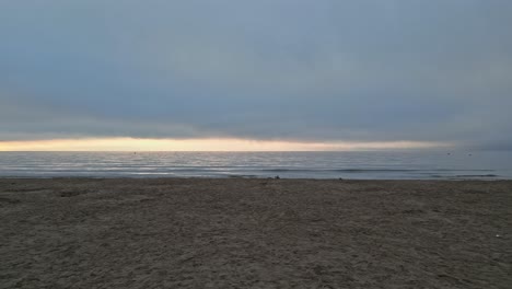 serene beach at sunset
