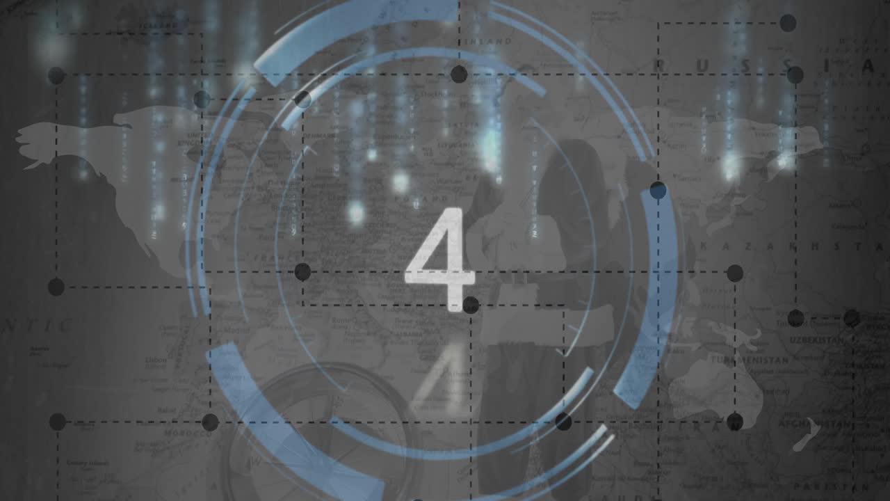Countdown against grey background 4k
