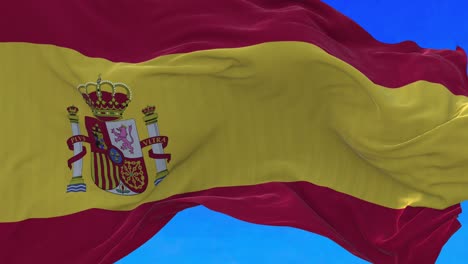 waving spanish flag.