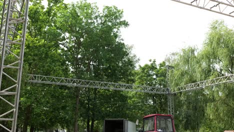 outdoor concert aluminum frame structure for large stage on show event in kunfeherto, hungary