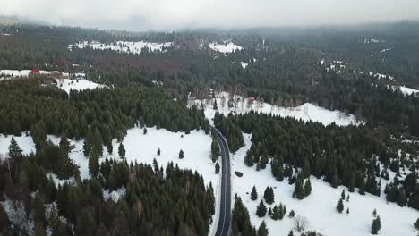 Winterlandschaft-über-Dem-Wald