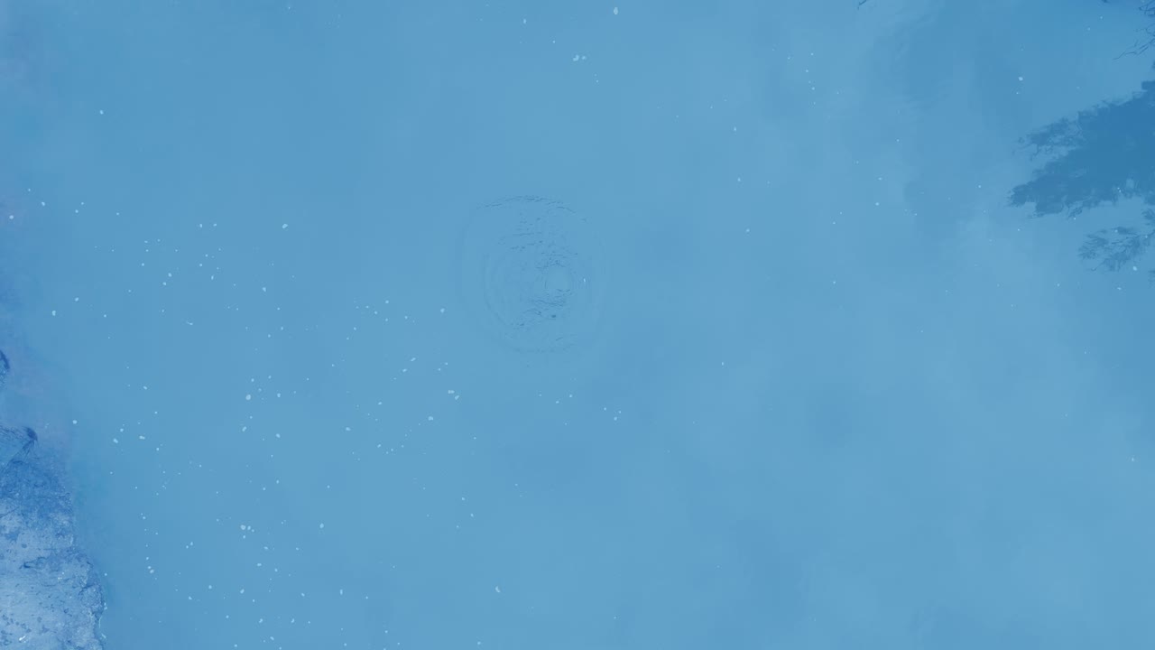 камень создает волны в спокойном пруду.