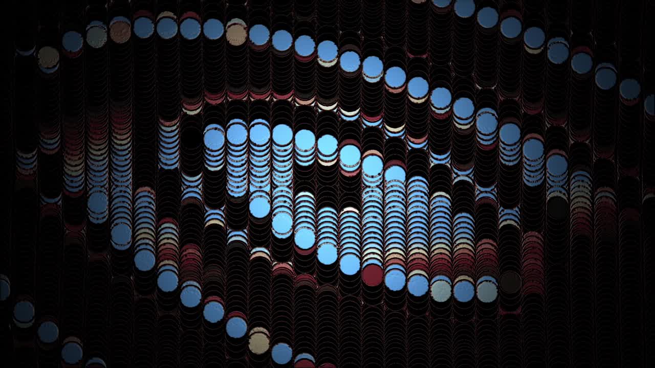 추상적인 배경: 원의 벽