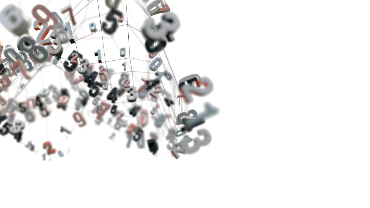 4k números aleatorios moviéndose en una malla.