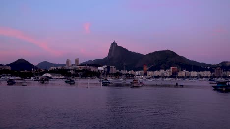 sunset over sugarloaf mountain and guanabara bay, rio de janeiro