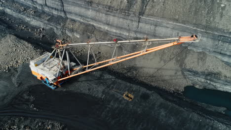 coal mine operation with heavy machinery