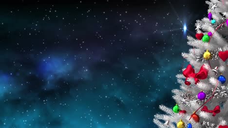 Animación-De-árboles-De-Navidad-Sobre-Luces-Voladoras.