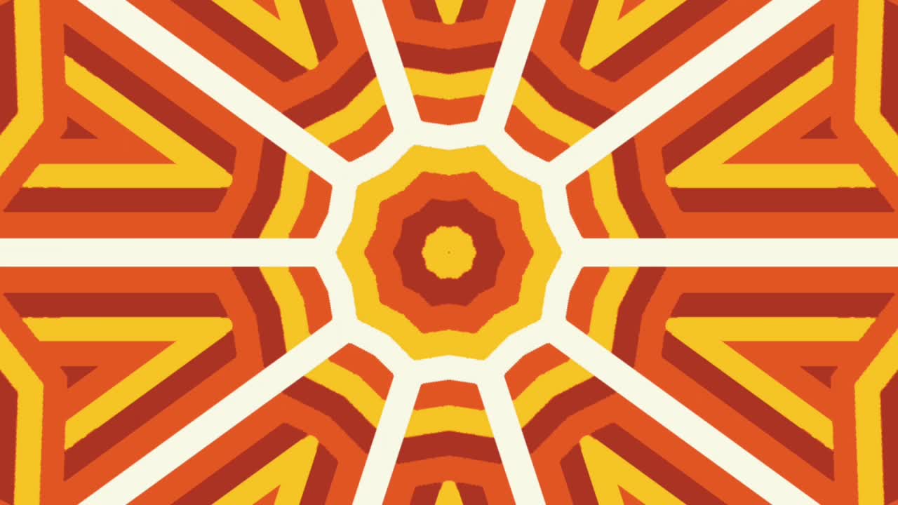 Bright orange and yellow patterns in white background - animation