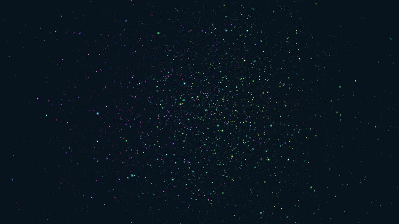 felicidad galáctica cielo nocturno luminoso lleno de puntos flotantes