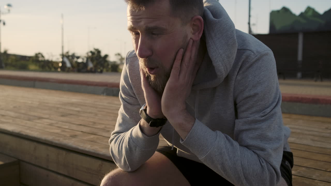 Man Resting After Exercise