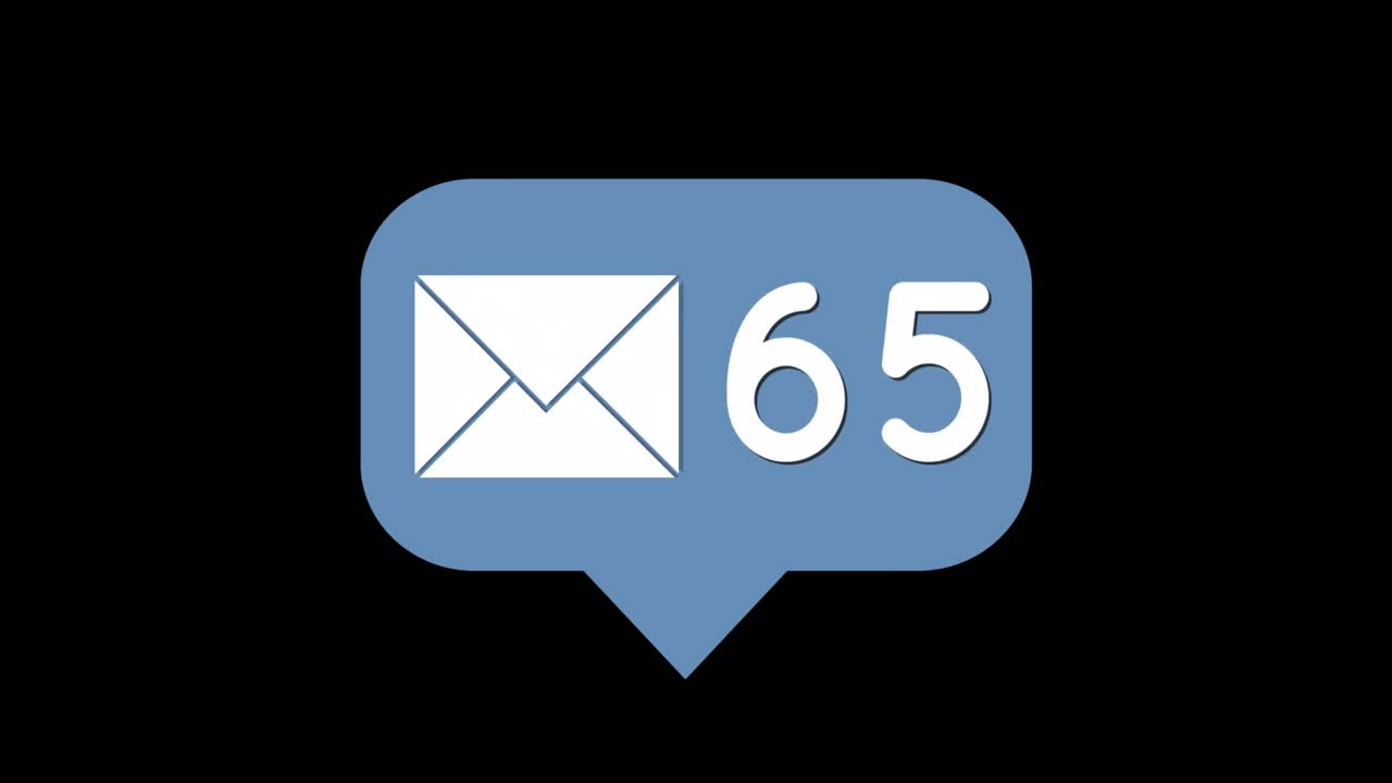 Message bubble icon and numbers 4k