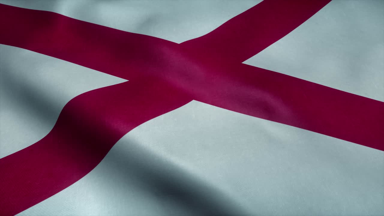 바람에 흔들리는 앨라배마 주 발: 매우 상세한 직물 질감으로 완벽한 루프