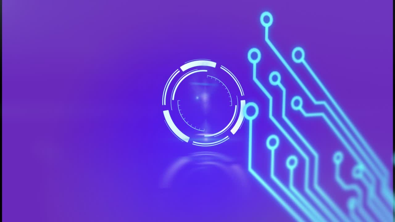 Animation of network of connections over scope scanning