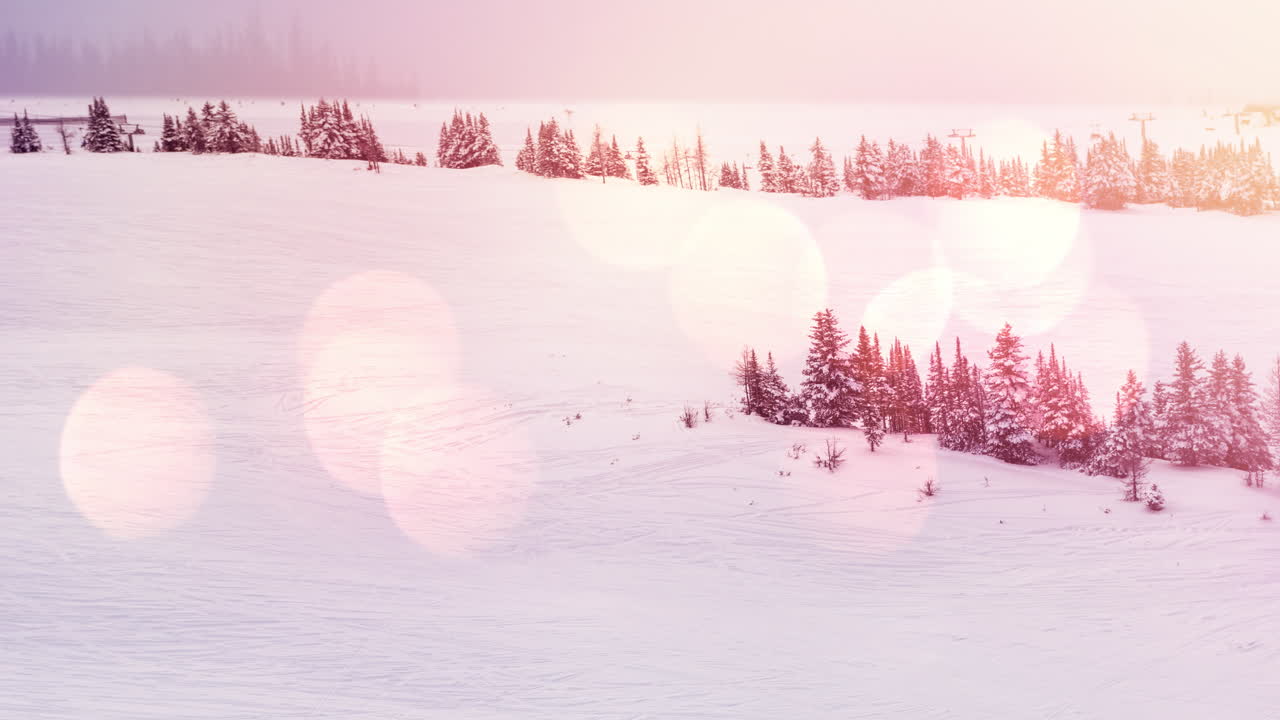 겨울 풍경을 가진 풍경의 애니메이션