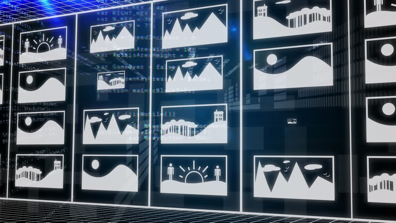 인공지능 텍스트 및 데이터 처리의 애니메이션