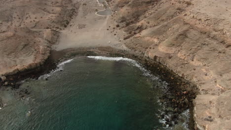 Medio-Almud-Beach:-aerial-shot-at-sunset-over-the-Medio-Almud-beach-on-the-island-of-Gran-Canaria