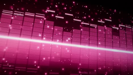 sound equalizer. digital music or sound wave footage. audio waveform equalizer scale on black loop animation. color music equalizer abstract. gradient spectrum bar graph. wave glowing pulsing dancing