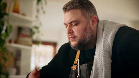 man in kitchen