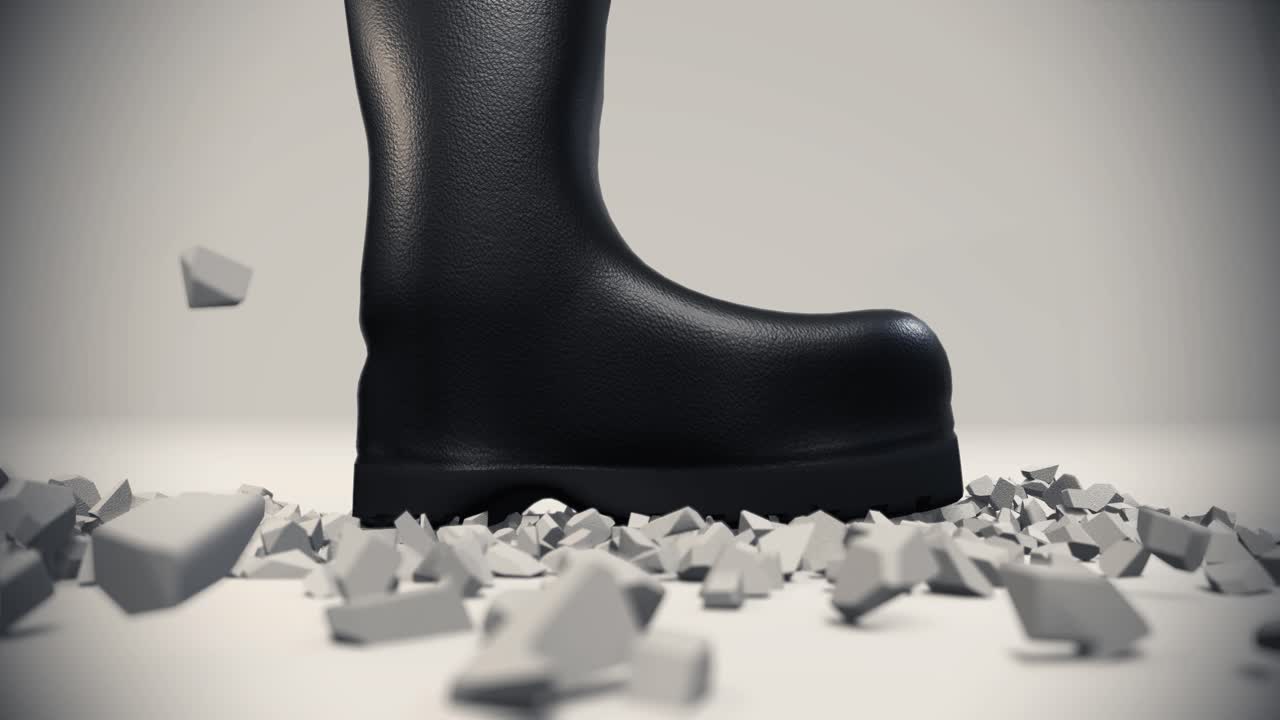 자유의 돌 문자 부러진 부츠 스 스프