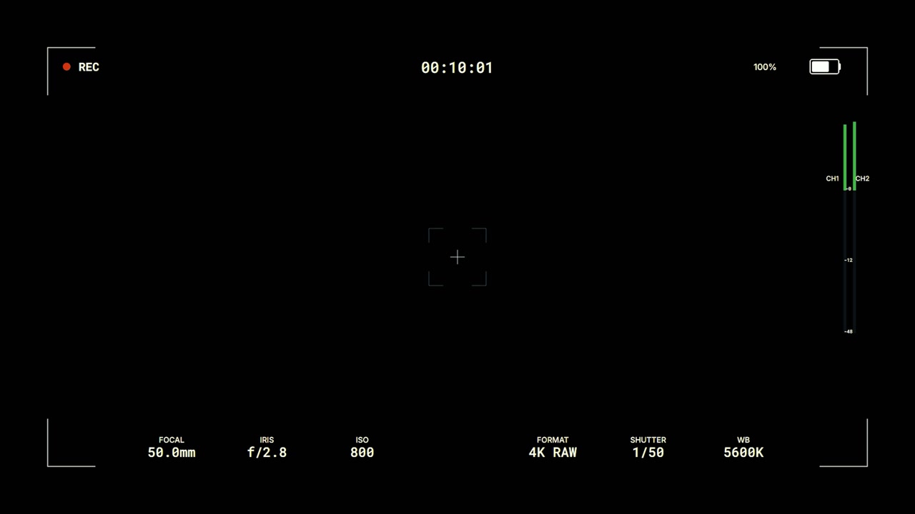Digital Camera Recording Interface Overlay