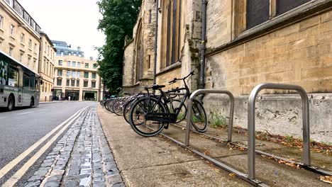 bicycle parking on a city street