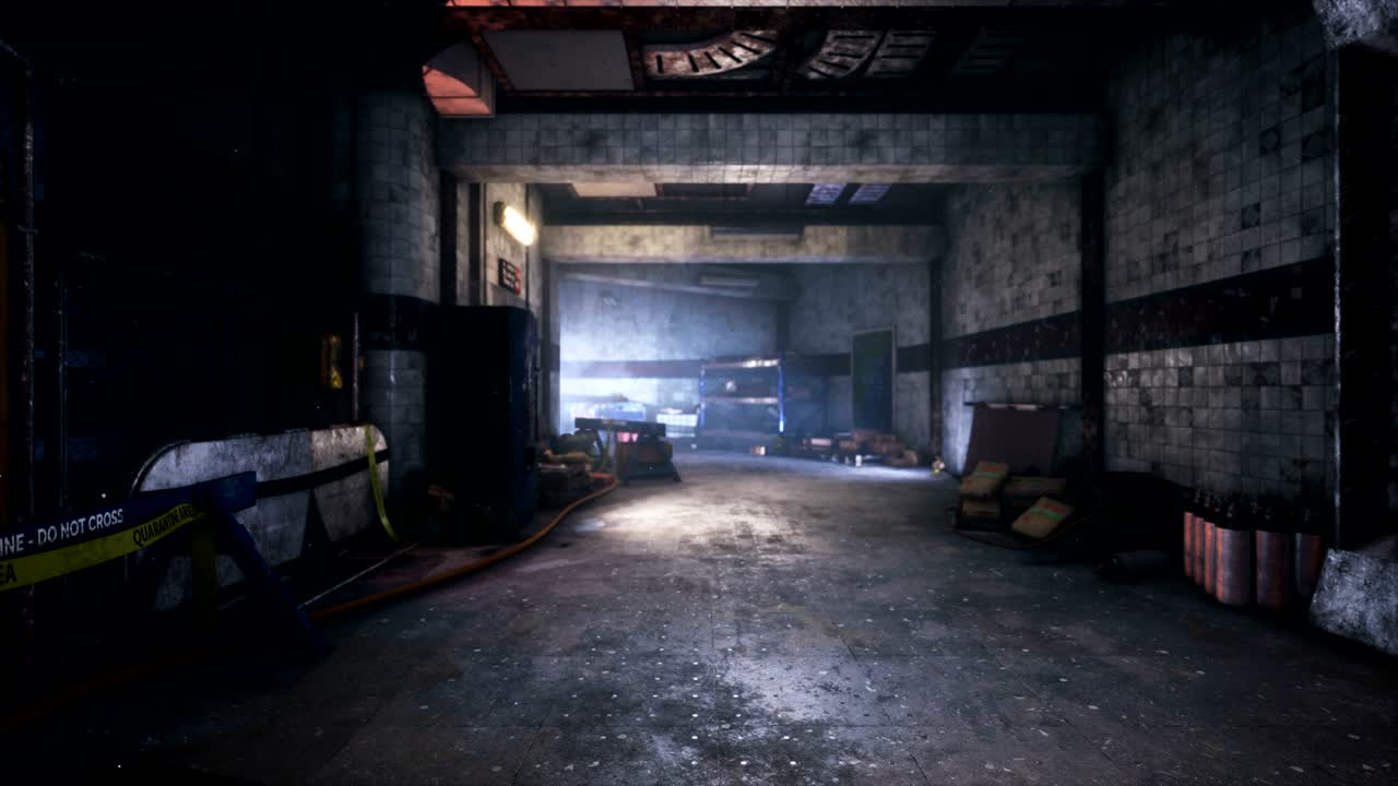 포스트 아포칼립스 (post-apocalyptic) 지하철은 으로 가득 찬 황폐한 지하철입니다.