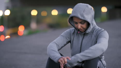 Nacht,-Frau-Oder-Müder-Läufer-Nach-Dem-Fitness