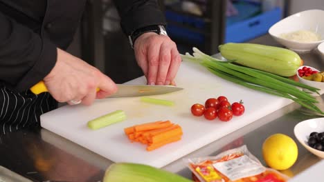 chef chopping vegetables