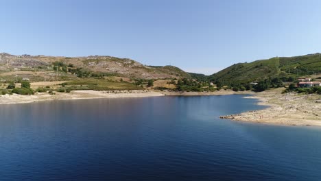 blue lake high in the mountains